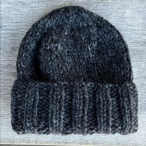 Classic Slate Gray Hand Knit Beanie